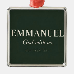 EMMANUEL Matthew 1:23 Christmas Metal Ornament