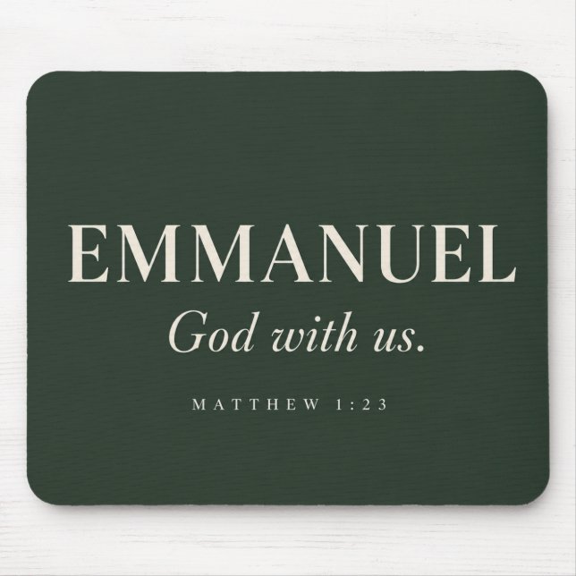 EMMANUEL | Matthew 1:23 | Christmas Mouse Pad (Front)