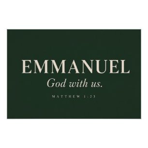 EMMANUEL Matthew 1:23 Christmas Poster