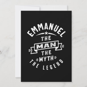 Emmanuel Personalized Name Birthday Gift Thank You Card
