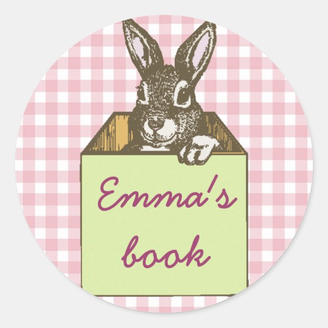 Emma's book classic round sticker (Front)
