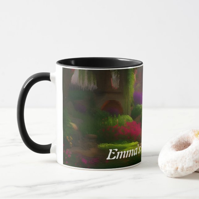 Emma's Morning Tea Personalized Customizable Mug (With Donut)