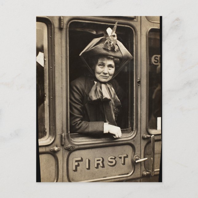 Emmeline Pankhurst Feminist and Suffragette Postcard (Front)