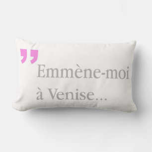 Emmene-moi a Venise Lovers wishes 2sided BW Lumbar Pillow