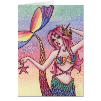 Emmy - carte de sirène d'arc-en-ciel