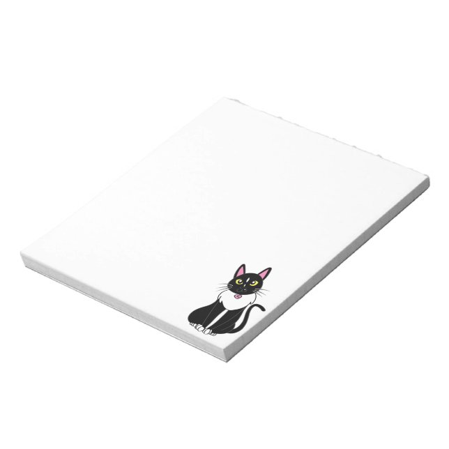 Emmy The Tuxedo Cat Notepad (Rotated)