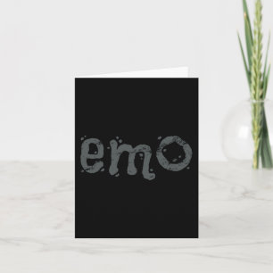 EMO And Still Goth - Black Distressed Emo Card