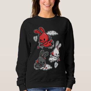 Emo Angel Bunny Soft Goth Valentines Day Pastel Go Sweatshirt