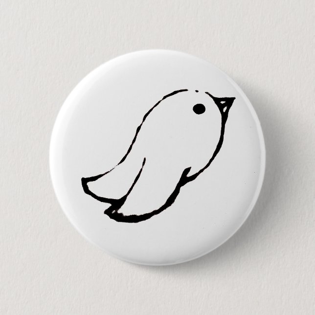Emo Bird 2 Inch Round Button (Front)