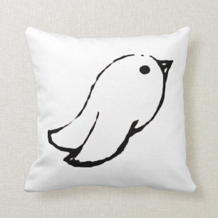 Emo Bird Throw Pillow