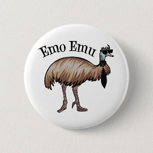Emo Emu 2 Inch Round Button