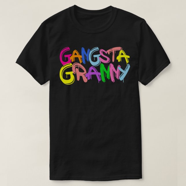 Emo Gangsta Granny Gangster Grandmother Grandma  T-Shirt (Design Front)