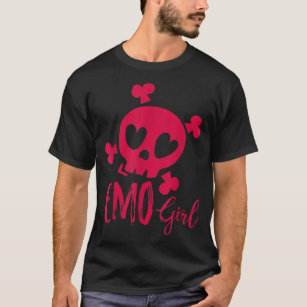 Spookscene Emo Girl Drawing Soft Goth Mall Goth Red Alt Cute T-Shirt