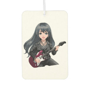 Emo girl with long black hair air freshener