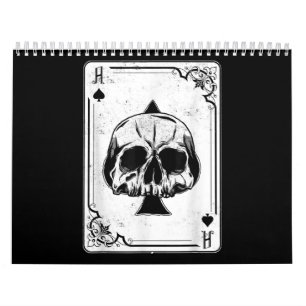 Emo Gothic And Punk Ace of Spades Poker Game Calendar