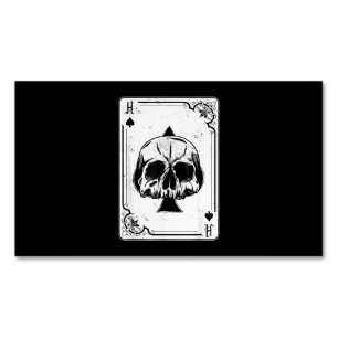 Emo Gothic And Punk Ace of Spades Poker Game Magnetic Business Card