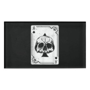 Emo Gothic And Punk Ace of Spades Poker Game Name Tag