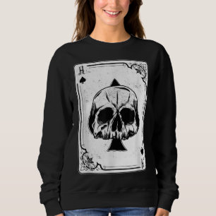 Emo Gothic And Punk Ace of Spades Poker Game Sweatshirt