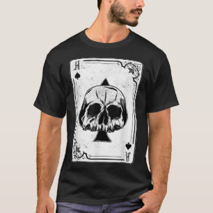 Emo Gothic And Punk Ace of Spades Poker Game T-Shirt