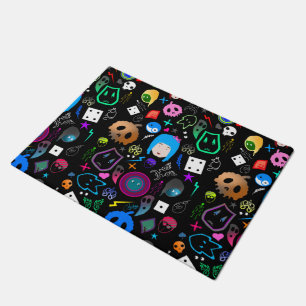 Emo Halloween pattern Doormat