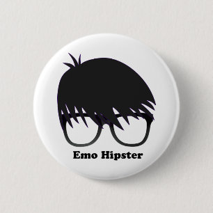 Emo Hipster 2 Inch Round Button