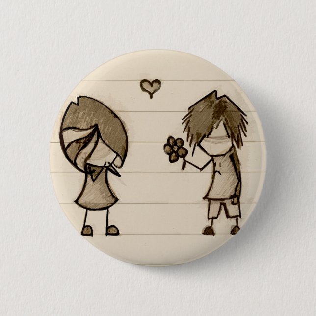Emo Love 2 Inch Round Button (Front)