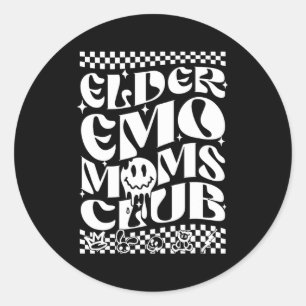 Emo Moms Club Mothers Day  Classic Round Sticker
