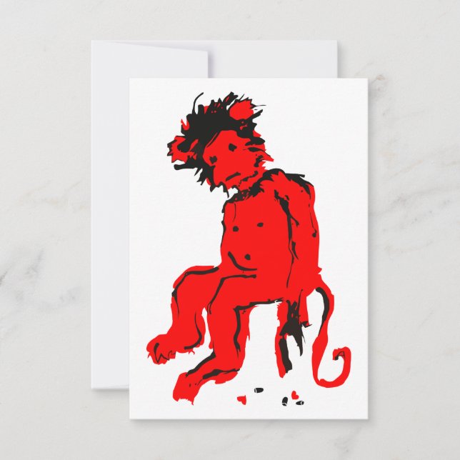 emo monkey ink invitation (Front)