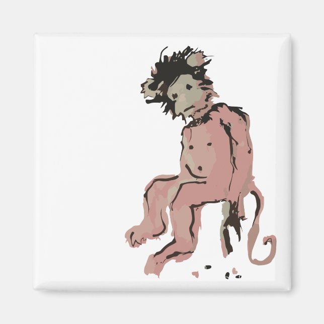 emo monkey ink magnet (Front)