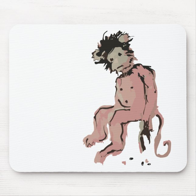 emo monkey ink mouse pad (Front)