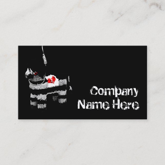 emo pinata business card (Front)