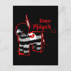 emo pinata postcard