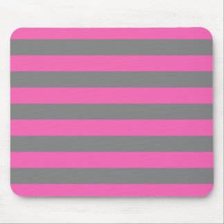Emo Pink & Grey Stripes Mouse Pad