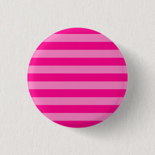 Emo Pink Stripes 1 Inch Round Button