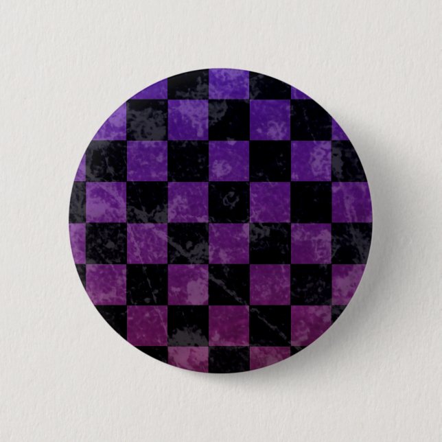 Emo punk chequerboard 2 inch round button (Front)