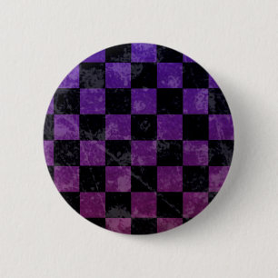 Emo punk chequerboard 2 inch round button