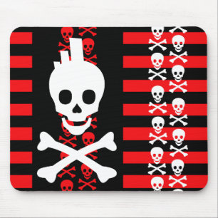 Emo Punk Skull Mouse Pad