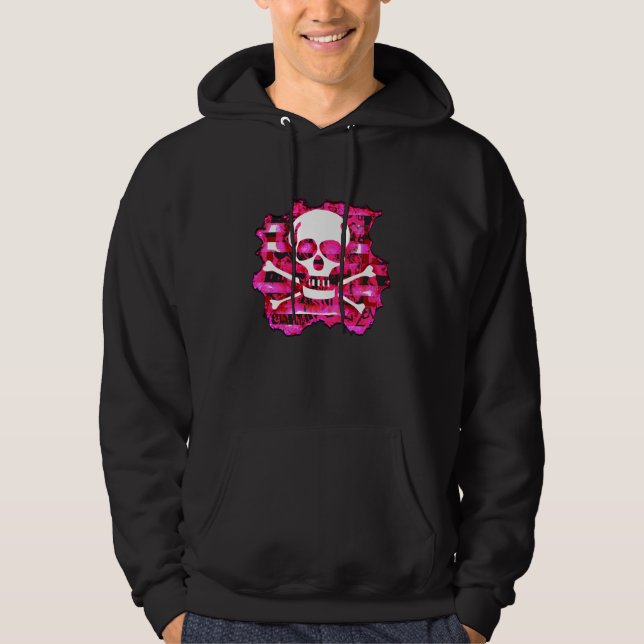Emo Skull & Crossbones Hoodie (Front)
