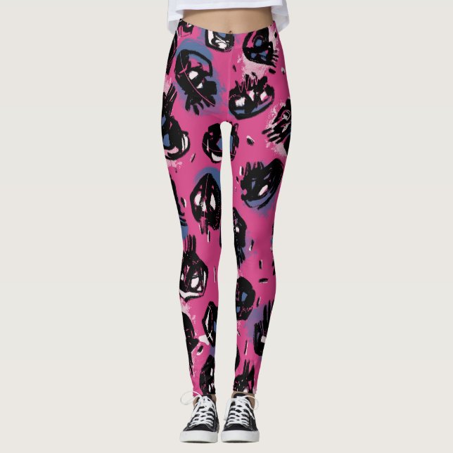 emo skull Leggings (Front)