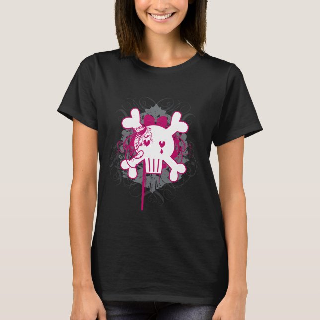 Emo SkullGirl T-Shirt (Front)