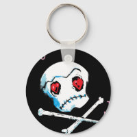 Emo Skulls & Hearts : "I love you death" accessory