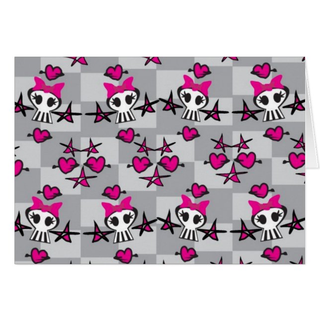 Emo Skulls Pattern (Front Horizontal)