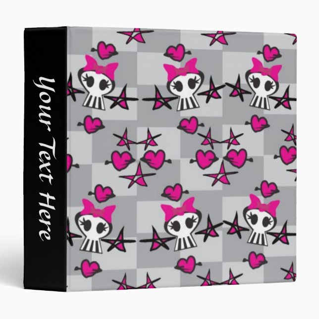 Emo Skulls Pattern Binder (Front/Spine)