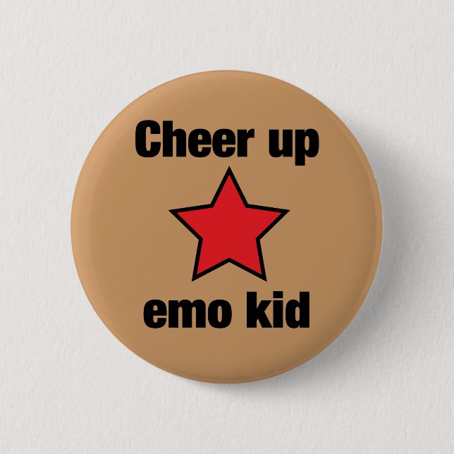 Emo Star 2 Inch Round Button (Front)