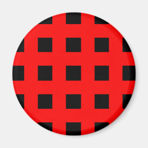 Emo Stripes Red & Black - Alternative Grunge Rock Magnet