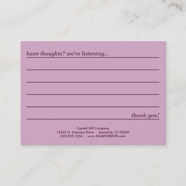 emo style comment card (Front)