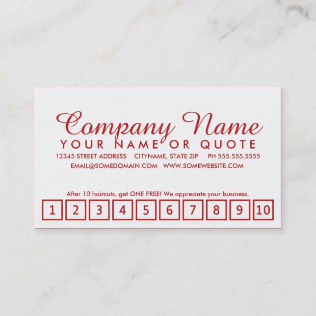 emo style loyalty program card (Front)