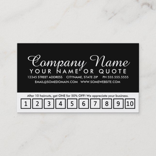 emo style loyalty program card (Front)