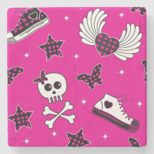 Emo Symbols Stone Coaster