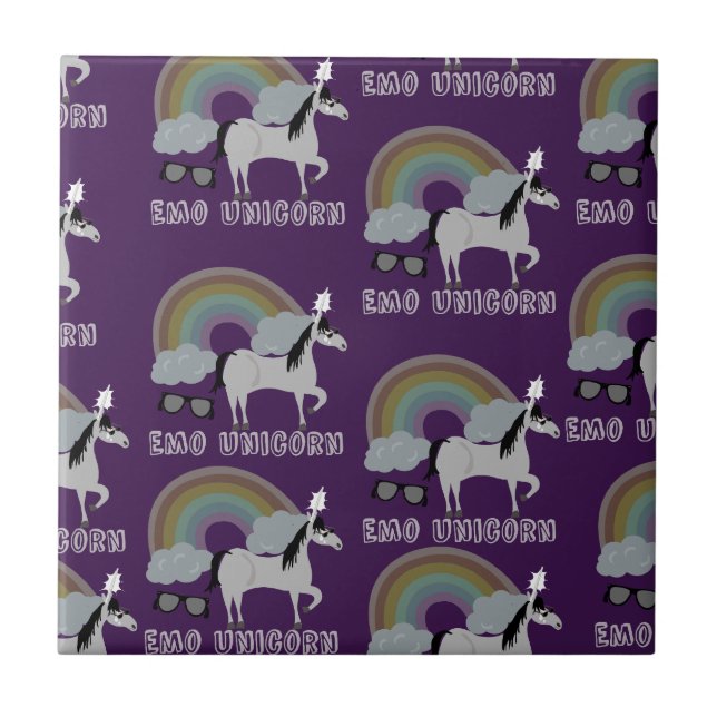 Emo Unicorn Pattern Tile (Front)